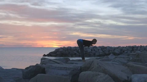 Sunrise Yoga Vídeo Stock 55671456