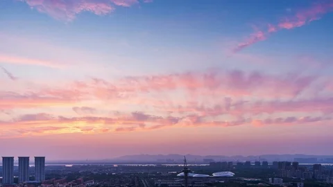 Sunrise.city skyline. Time lapse. Stock Footage 74451138