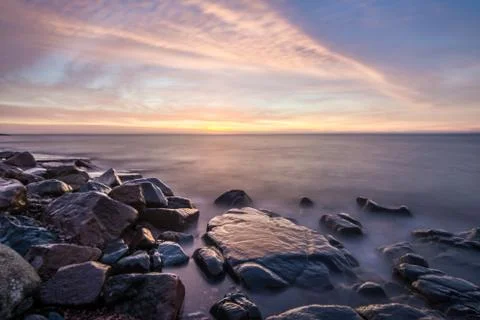 Sunriselake superior Stock Photos