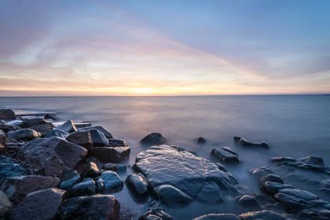 Sunriselake superior Stock Photos