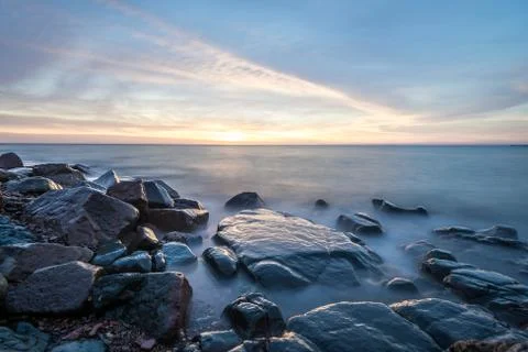 Sunriselake superior Stock Photos