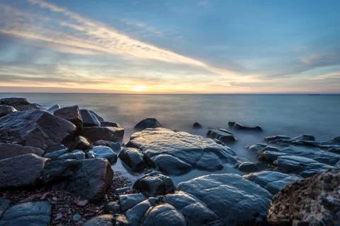 Sunriselake superior Stock Photos