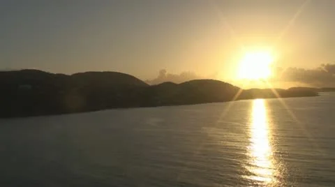 SunriseOverStThomas Stock Footage 10845263