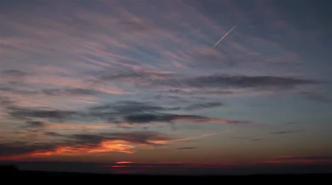 Sunrise,racing clouds at dawn Stock Footage 32483441