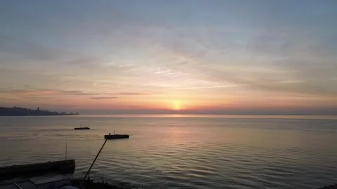 Sunrising - Cacilhas 1 Stock Footage 261364662