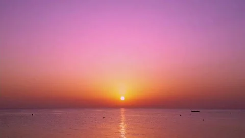 Sunrize over the sea timelapse Stock Footage 193723347