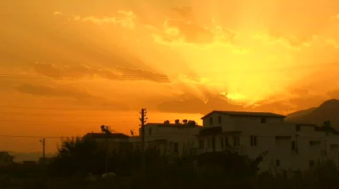 Sunrse over the mountains Video stock 288425