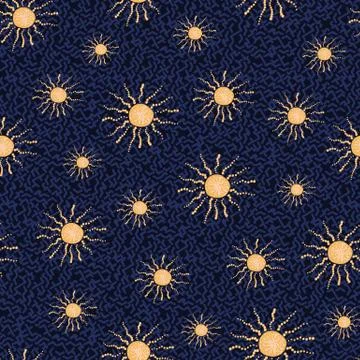 Suns on a dark backgorund seamless vector pattern Stock-Illustration