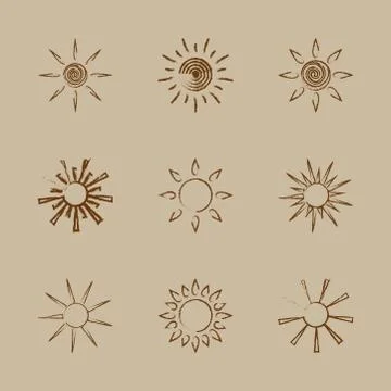 Suns Stock Illustration