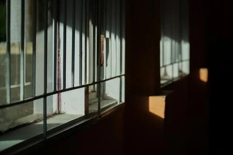 Suns light coming in at an angle through the window making abstract photogr.. Stock Photos