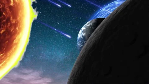 Suns radiation solar wind Stock Footage 86237488