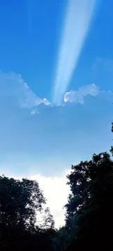 The sun's rays from the clouds Foto stock