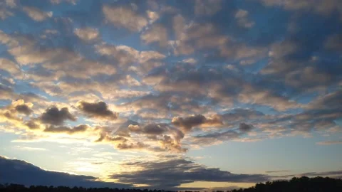 The sun's rays make their way through thunderclouds.  B roll.  time lapse Stock Footage 161814367