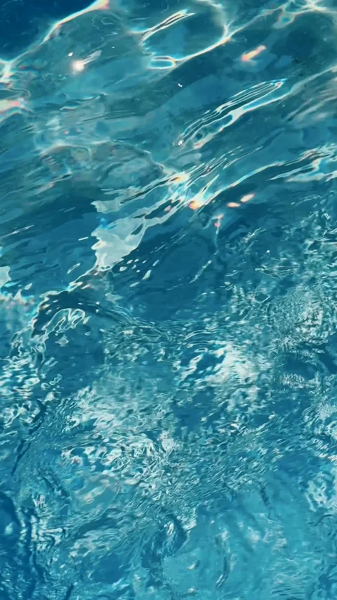 The sun's rays play on the water in the pool Stock Footage 325453818