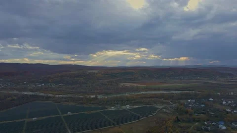 Sun's rays. Rainy clouds. Stock Footage 165164829