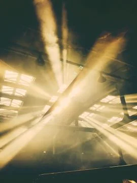 The sun's rays shine Foto stock