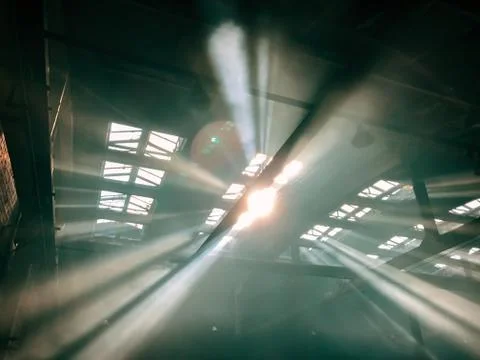 The sun's rays shine Stock Photos