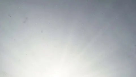 The sun's rays shine under the water Stock Footage 84549449