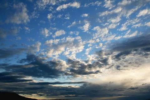 The sun's rays through the clouds Stock Photos