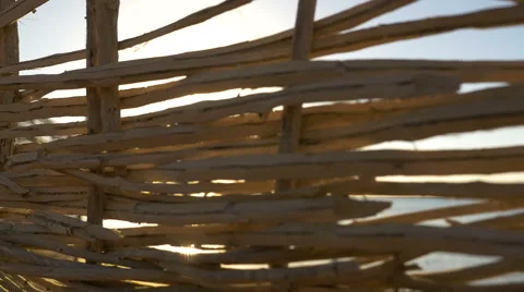 The sun's rays through the parasol. HD Stock Footage 67241178