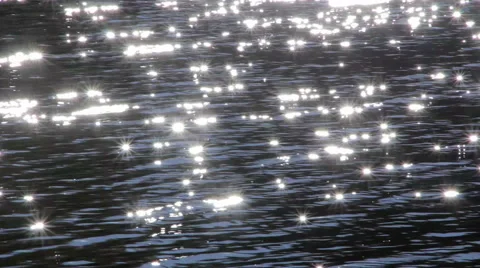 Sun's reflection in the water. Glare Stock-Footage 55530378