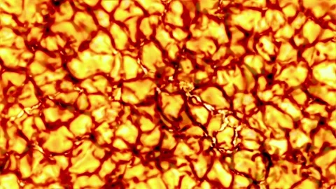 Sun's Surface Boiling Extreme Heat Flame Storm Stock Footage 346181660