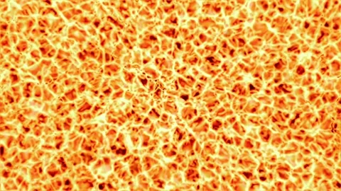 Sun's Surface Boiling Extreme Heat Wide Background Stock Footage 346487110