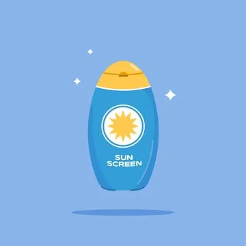 Sunscreen bottle icon. Flat illustration of body cream icon Stock Illustration