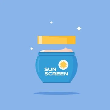 Sunscreen bottle icon. Flat illustration of body cream icon Stock Illustration
