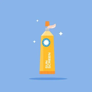 Sunscreen bottle icon. Flat illustration of body cream icon Stock Illustration