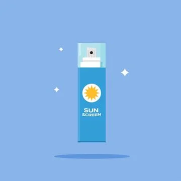 Sunscreen bottle icon. Flat illustration of body cream icon Stock Illustration