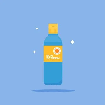 Sunscreen bottle icon. Flat illustration of body cream icon Stock Illustration