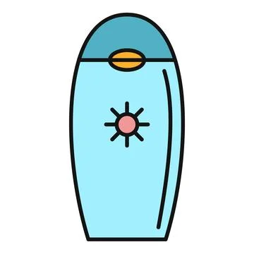 Sunscreen bottle protecting skin from uv rays 스톡 일러스트