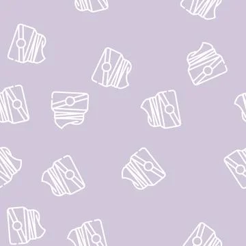 Sunscreen cream container line vector seamless pattern Stock Illustration