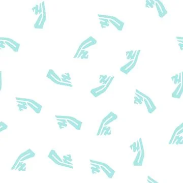Sunscreen cream on hand glyph vector seamless pattern 스톡 일러스트