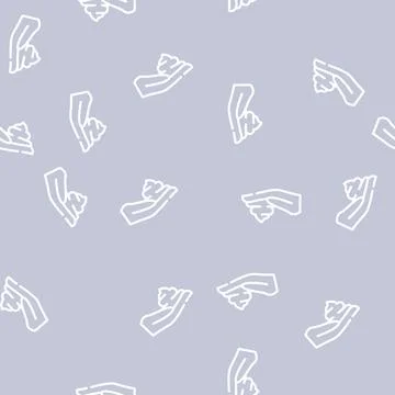 Sunscreen cream on hand line vector seamless pattern 스톡 일러스트