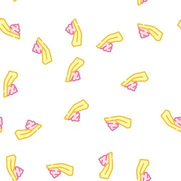 Sunscreen cream on hand vector seamless pattern Stockillustratie