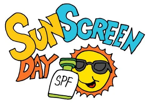 Sunscreen day Stock Illustration
