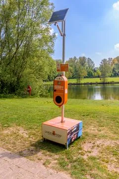 Sunscreen dispenser Stock Photos
