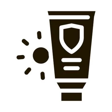 Sunscreen Icon Vector Glyph Illustration Stock Illustration