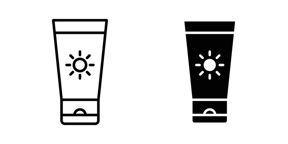 Sunscreen icon for web projects 스톡 일러스트
