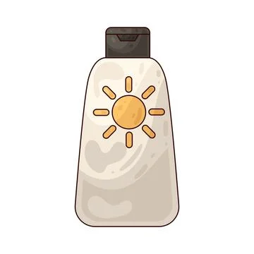Sunscreen illustration Illustrazione stock