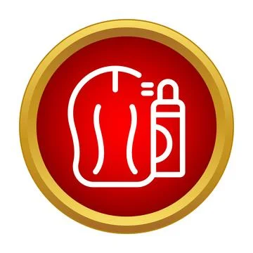 Sunscreen lotion applying on human body icon Illustrazione stock