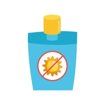 Sunscreen lotion bottle Ilustração Stock