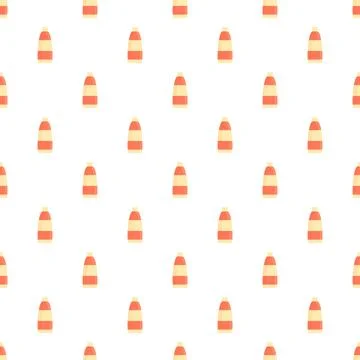 Sunscreen lotion bottle seamless pattern for skin protection Stock Illustration