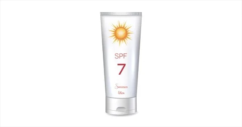 Sunscreen lotion bottle with SPF Stock Footage 71534137