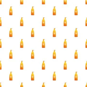 Sunscreen lotion bottles creating seamless pattern Stock Illustration
