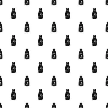 Sunscreen lotion bottles forming seamless pattern for protection Stock Illustration