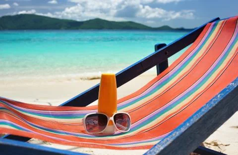 Sunscreen lotion Stock Photos