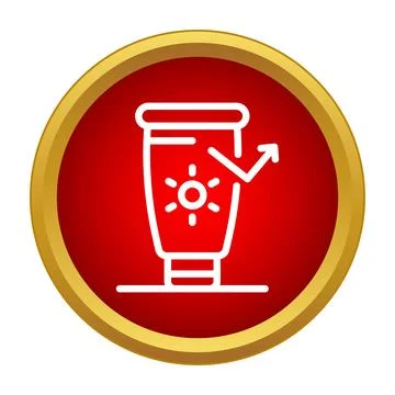 Sunscreen lotion preventing ultraviolet rays icon Stock Illustration
